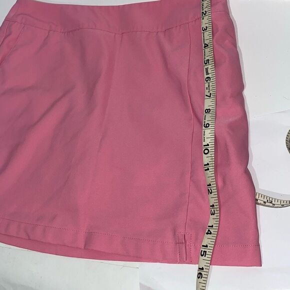 Adidas Women's Pink ClimaCool Stretch Solid Logo Athletic Golf Skort Size 2 - Picture 11 of 12